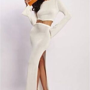 Meshki Cream Maxi Skirt